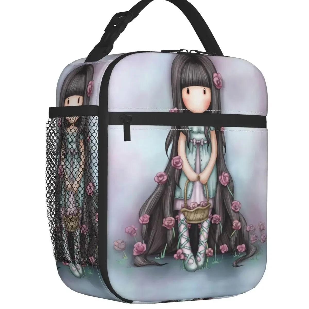 

Кукла Gorjuss, многоразовый ланч-бокс, водонепроницаемый, аниме-девочка, термоохладитель, пищевая изолированная сумка для ланча, школьники, студенты 26x21x11CM армия зеленый