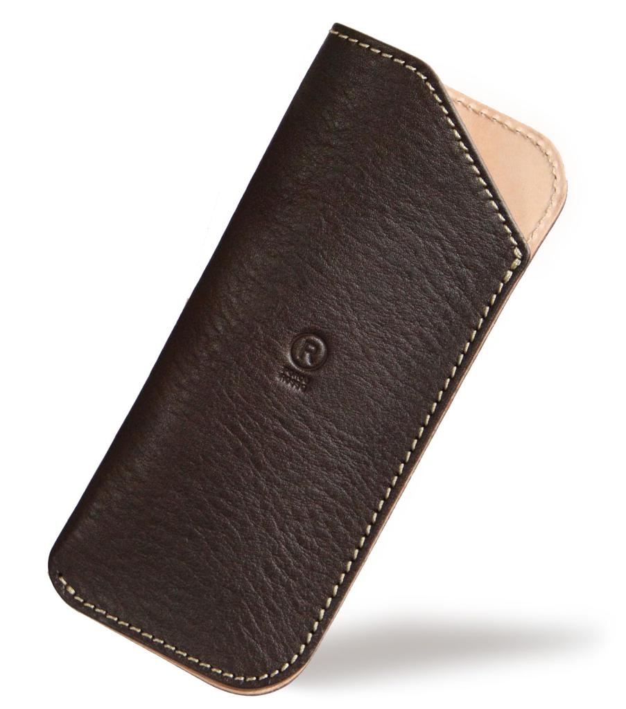 Porco Rosso Eyeglass Tochigi Made In Japan Case, Slim, Lightweight, Thin, Leather, Leather, (Chocolate) [sokunou]