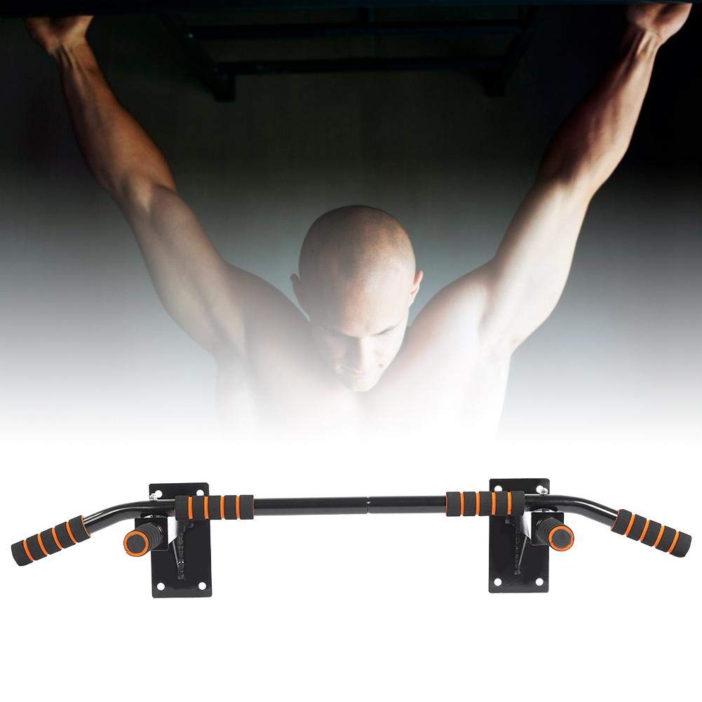 Chin-up bar, wall-mounted chin-up bar, black powder coated, for home and gym use, suitable for beginners and advanced users