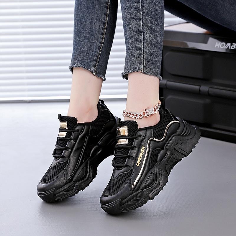 Platform dad shoes women's spring new breathable versatile casual shoes ins sports women's shoes