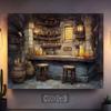 2D Mittelalterliche Bar Kulisse Rustikale Taverne Themenparty Hintergrund