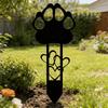 Sturdy Carbon Steel Pet Dog Grave Marker Silhouette Design Durable Waterproof Pet Cemetery Stake Premium Quality Memorial Stake
