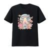 UFO T Shirt Floral Abduction Alien Spaceship Flowers Natural Beige Color Cotton Vintage Washed Comfortable Breathable Graphic