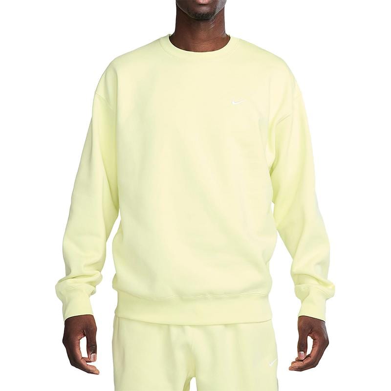 Nike Solid Color Crew Neck Fleece Lined Casual Sports Long Sleeved Sweatshirt Men's Bright Green DX1362-331