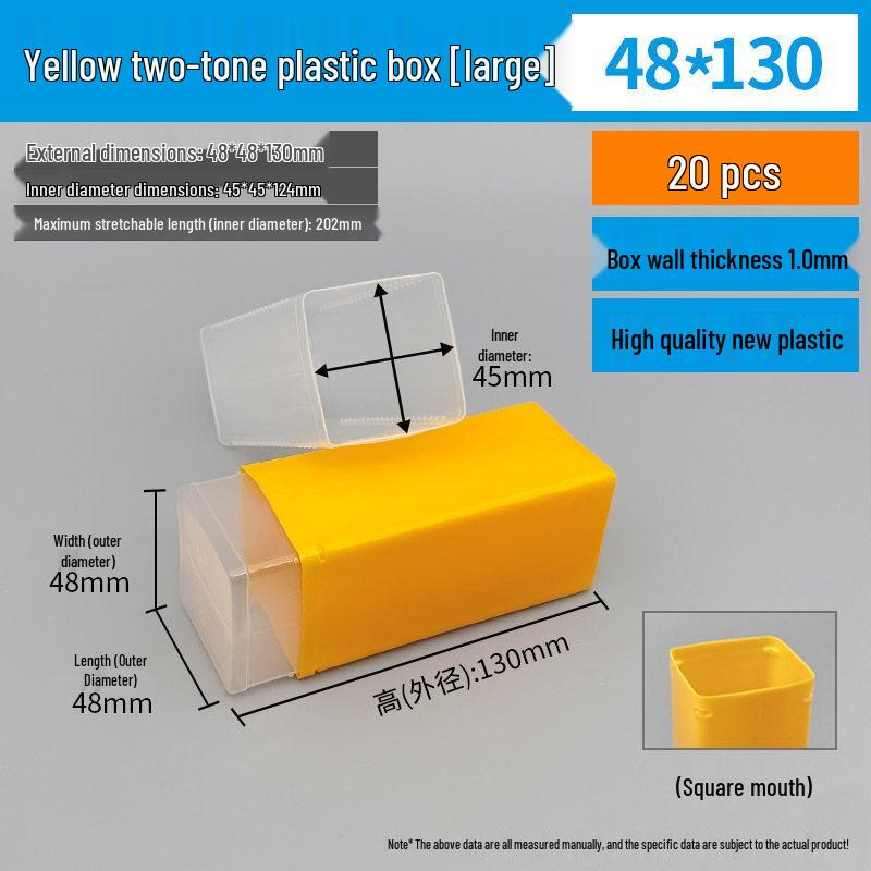 Rectangular Tap Drill Bit and Milling Cutter Storage Box - Transparent Plastic Telescopic Case for Machine Tool Accessories