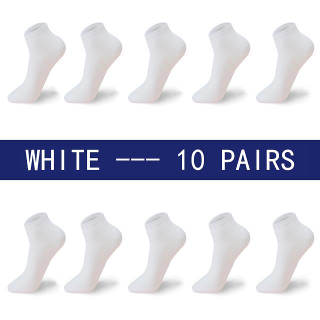 Hohe Qualität 10 Paar/Los Socken Herren Große Größe 42,43,44,45,46,47,48 Lässig Atmungsaktiv Mode Schwarz Weiß Männlich Baumwollsocken kurz