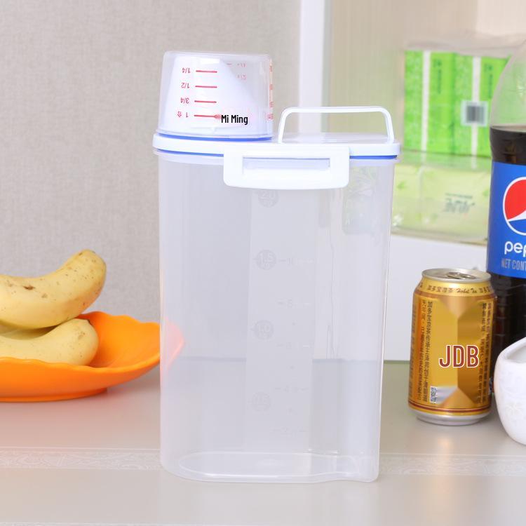 

Xiaomi 2kg Handheld Kitchen Grains Storage Container with Measuring Cup - Moisture-Proof & Sealed. 1kg