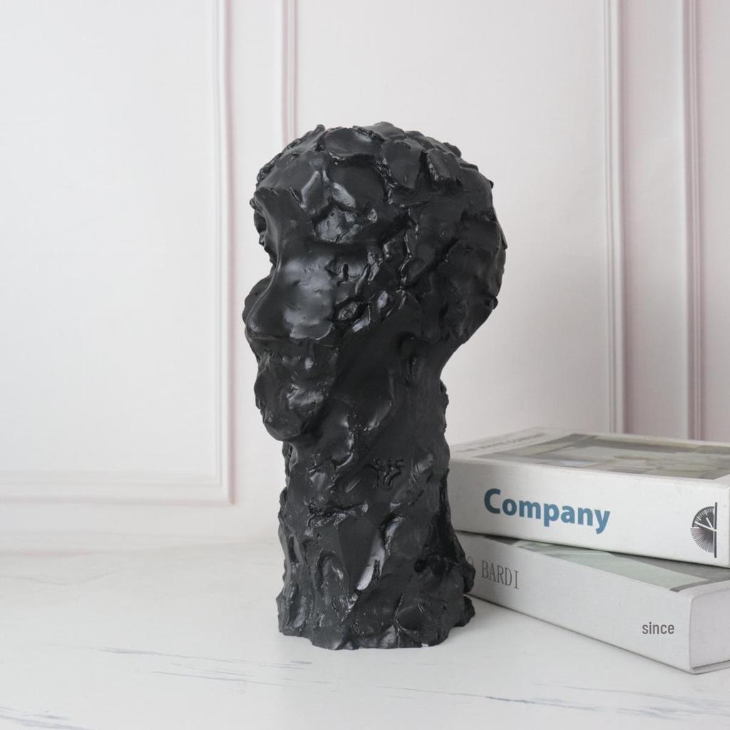 Modern Minimalist Resin Human Head Sculpture for Home or Office Decor