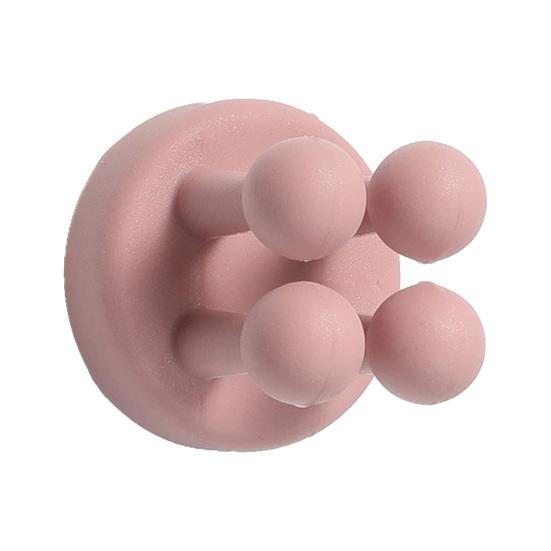 

Sticky Hook No Punch with Four-Claw Design Hook Silicone Soft Claw Mold-Free Adhesive Hook for Bathroom And рожевий