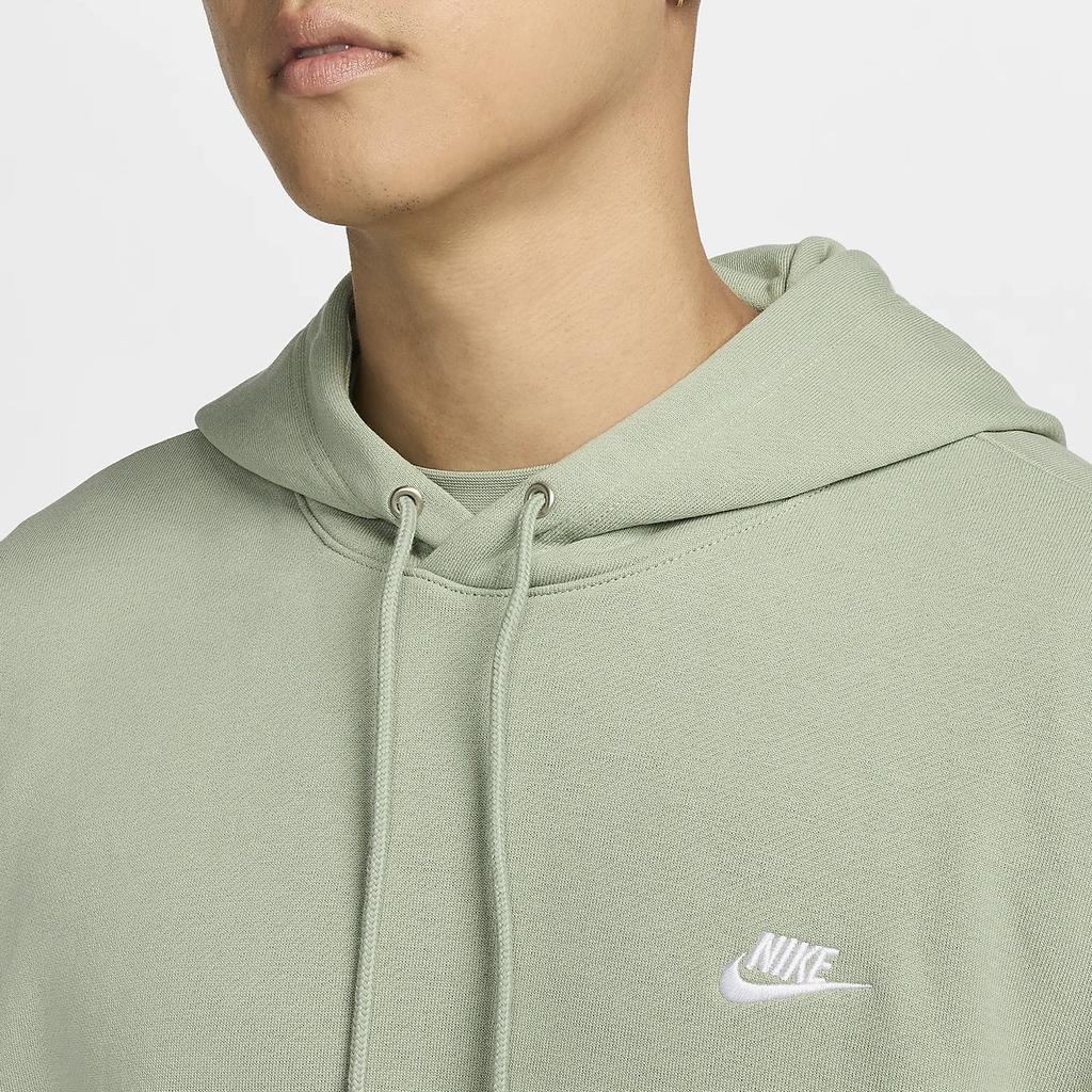 Nike Club Fleece Solid Soft Comfortable Knitted Hoodie Men Hoodies Emerald-Horizon White HJ1817-370