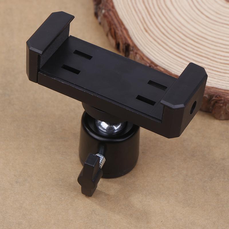 Suporte universal para tripé, suporte para celular, clipe de suporte, parafuso 1/4, adaptador de cabeça esférica para bastão de selfie, suporte de câmera com rotação de 360 graus