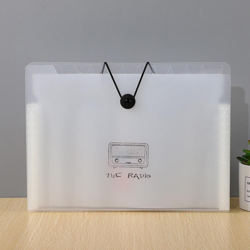 

1PC Student Organ Bag 8 Compartment Portable Test Paper Bag Multi-Layer Insert File Bag Folder Multi-Functional Storage Folder