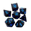 7pcs DND Dice Starlight Effect Magic Dice Set Retro Font Styles Transparent RPG Dice Party Desktop Entertainment