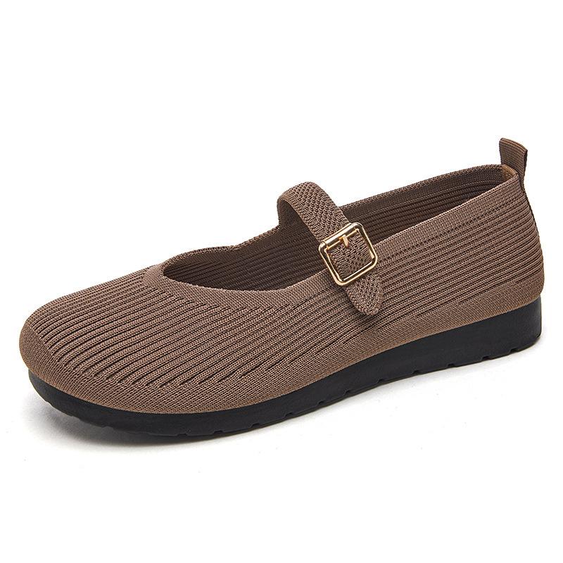 Shallow Casual Shoes Breathable Shoes for Middle-aged and Elderly People Cloth Shoes Soft-soled Women's Shoes