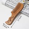 Dragon Phoenix Engraved Peach Wood Healthy Massage Anti-Static Hair Care Comb