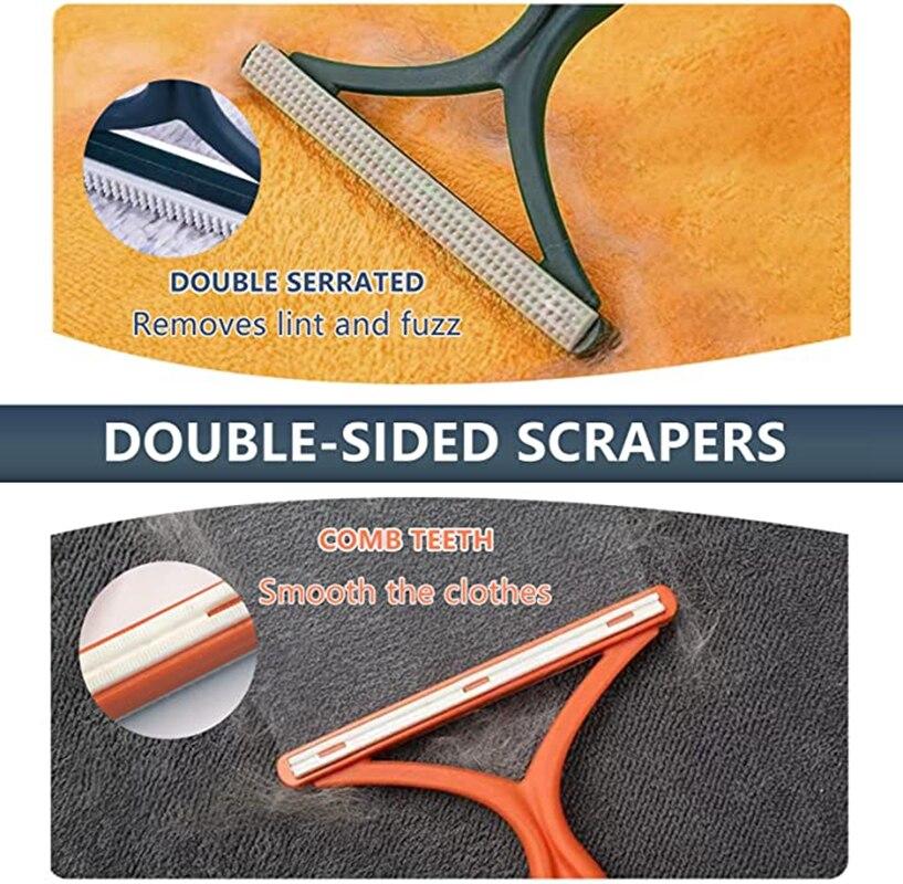 1 Stück doppelseitiger Tierhaarentferner, Fusselentferner, sauberes Werkzeug, Rasierer, Pulloverreiniger, Stoffrasierer, Schaber für Kleidung, Teppich