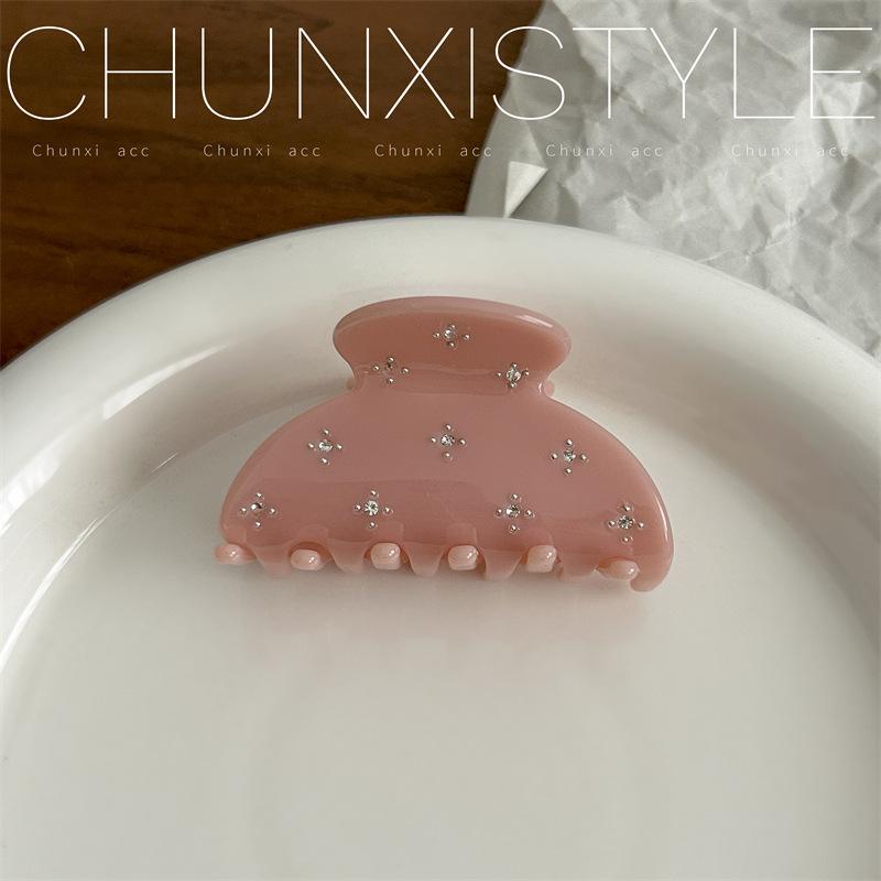 Share Beauty Acetat Süßigkeiten Haarspange: Eleganter, mit Diamanten besetzter, kompakter Haarklammer, perfekt, um Ihrer Frisur eine frische Note zu verleihen.