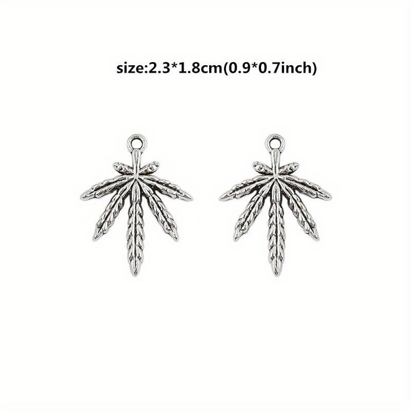 Ancient Silver Maple Leaf Pendant Suitable for DIY Necklace Earring Bracelet Jewelry Making Accessories