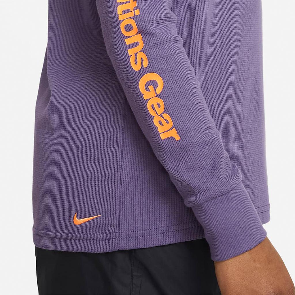 Nike Kids Letter Print Pullover High Neck Long Sleeve T-Shirt Kids tops Canyon-Purple DR6150-553
