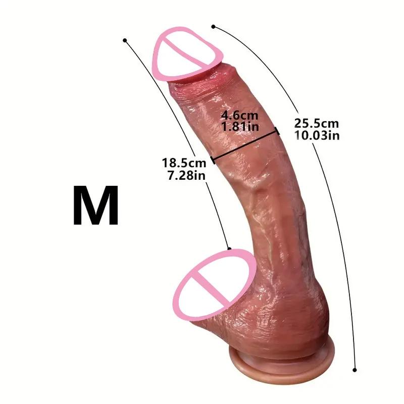 Oversized Soft Realistic Dildo Big Penis Suction Cup Dick Penetration Anal Adult Sex Toys Women Masturbation Clitoral and Vaginal G-spot Stimulation