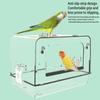 1PCS Bird Bath Box For Cage Bird Large Detachable Bathtub Shower Box Parrot Acrylic Clear Hanging Bath Box With Anti Slip Strip