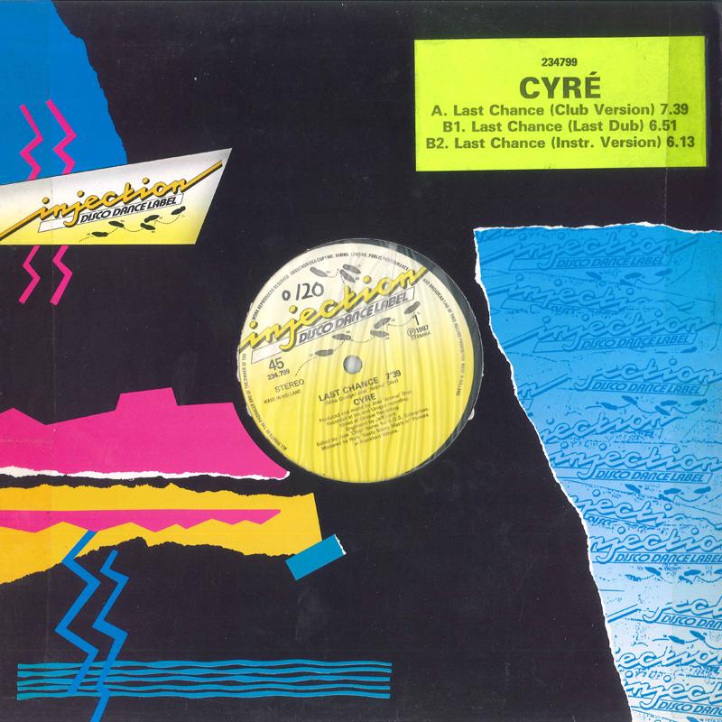 

12-дюймовая пластинка CYRE - Последний шанс 234799 INJECTION DISCO 1987 Нидерланды Танцевальная и электронная Б/У