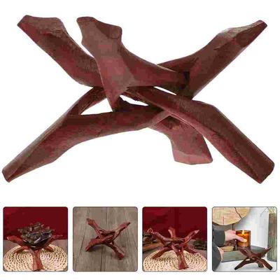 Supporto in Legno con Conchiglia di Abalone Supporto Treppiede in Legno Espositore Sfera Supporto Espositore in Legno supporto treppiede in legno