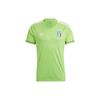Striped Letter Print V-Neck Short Sleeve Soccer Jersey Men Jersey Light-Green HS9892