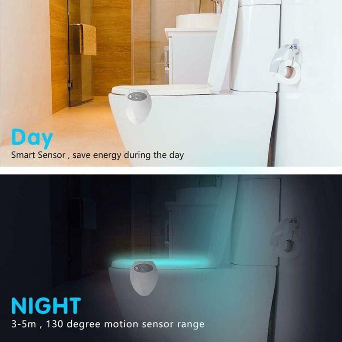 Lampe de Toilette Veilleuse - AMRINUGL - Rechargeable - 8 Couleurs - LED - Intérieur