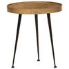 Coffee Table Set 3 Pieces Golden Wood Based Material