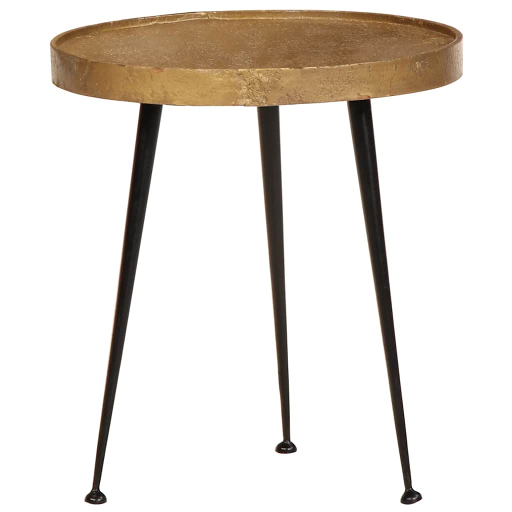 Coffee Table Set 3 Pieces Golden Wood Based Material