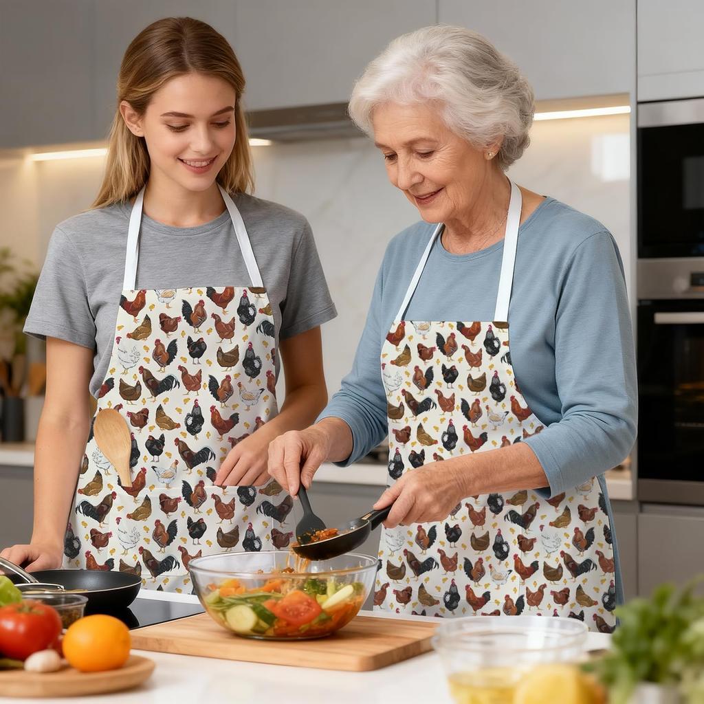 Chicken Aprons For Women With Pockets,Gifts For Mom Grandma Wife