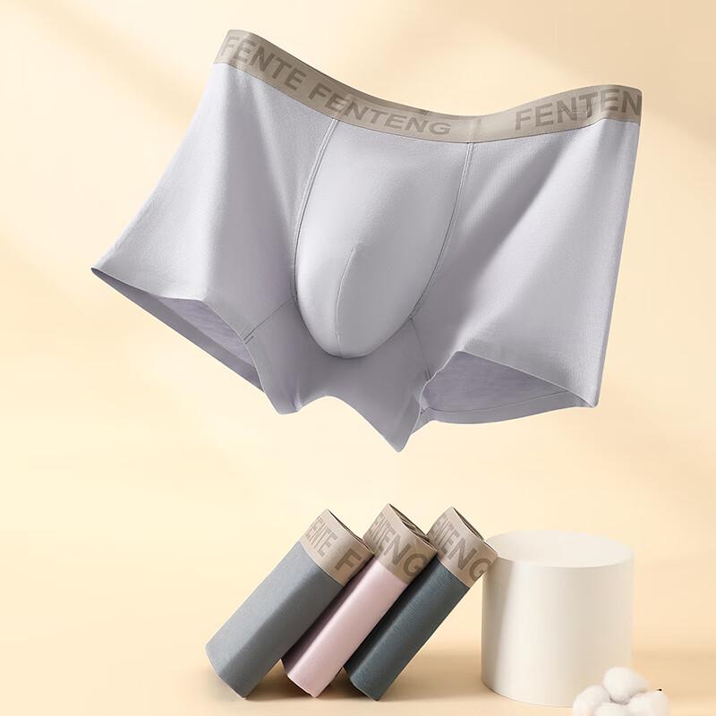 Fenteng Men's Modal & Silk Boxer Briefs - 4-Pack