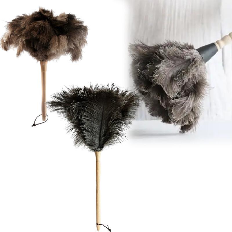 Feather Household Ostrich Duster With Handle For Efficient Dust Tool Removal