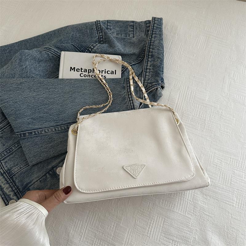 

2024 summer new fashion simple large capacity foreign style shoulder bag simple fashion crossbody large capacity tote bag білий