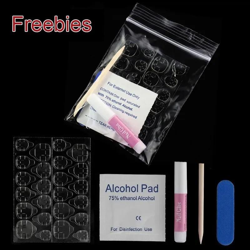 100% HANDMADE Short Round Fake Nail Set With Glue Star Ice Cream Blue&Yellow Cute gentle summer spring sea ocean diamond press on Nails Reusable