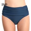 Tummy Control Bikini Bottoms High Waisted for Women, Swimming Retro Style Bottom Trunks, Flexible Fit Ruched Detailing Beach Shorts Swimwear