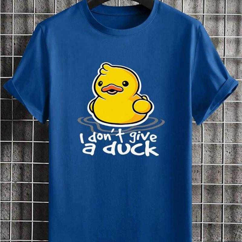 New Summer Men's Fashion T-shirt Lucky Duck Printed Men's T-shirt Top