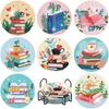 DIY Diamond Painting Point Diamond Coaster, Full Diamond Round Valentine's Day Thermal Insulation Mat, Diamond Painting Coaster