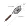 Stainless Steel Hand Roasting Rack with Wooden Handle, Round, 14cm Diameter, for Home Use
