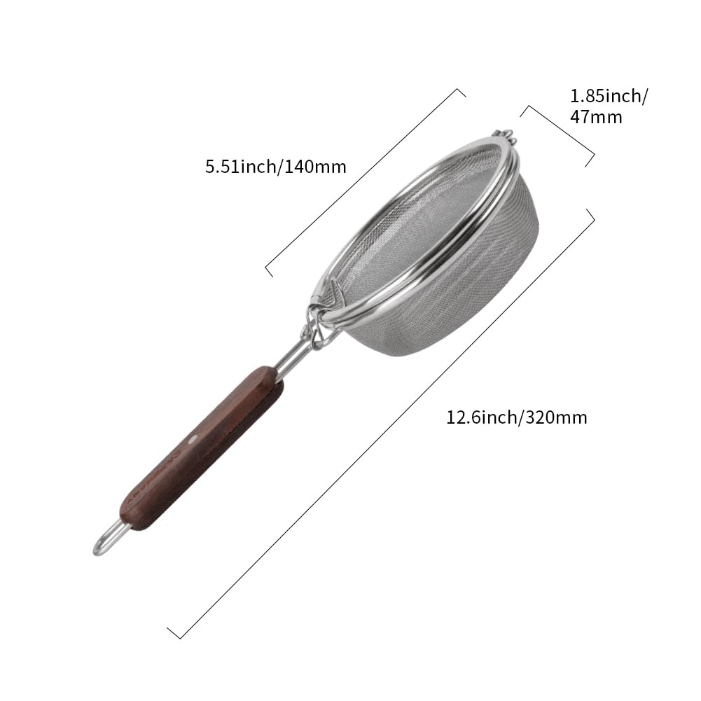 Stainless Steel Hand Roasting Rack with Wooden Handle, Round, 14cm Diameter, for Home Use