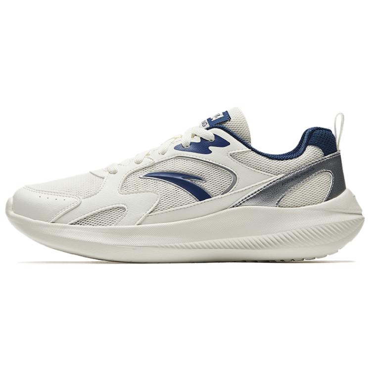 New Anta Running Collection Cushioning, Breathable, Slip Resistant Low Top Casual Training Running Shoes Men's White Blue 912535507-1