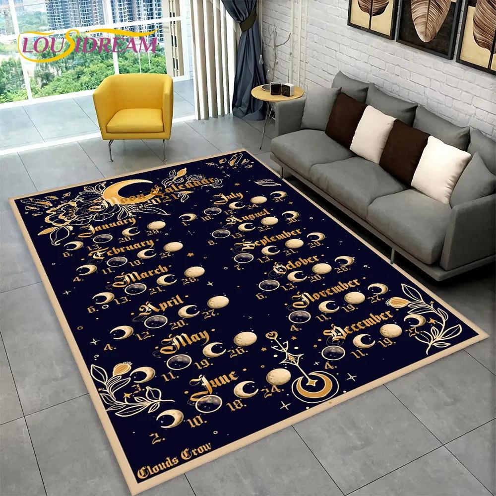 Ouija Tarot sorcellerie gothique tapis, tapis pour salon chambre canapé paillasson décoration, enfants jouent tapis de sol antidérapant