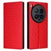 For vivo X200 Ultra 5G Case Wallet Rhombus Imprinted Leather Phone Cover