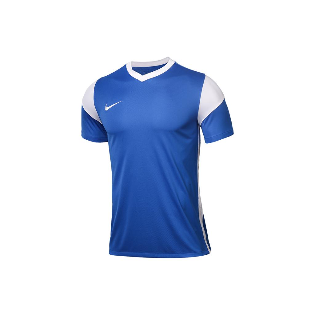 Nike T Shirts Men's Blue V Neck Moderate Straight Fit CW3826-463