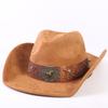 Popolare cappello da cowboy western classico in camoscio europeo e americano, cappello a tesa larga moda uomo e donna per l'ombra