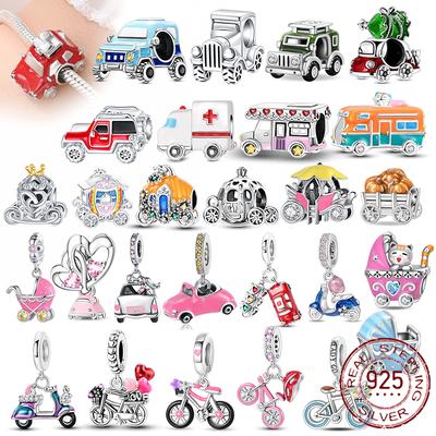 Berloques de Cobre Doce Carro Bicicleta Abóbora Carruagem Carrinho Contas Pingente Ajuste Pulseira Original Colar Joias DIY Presente
