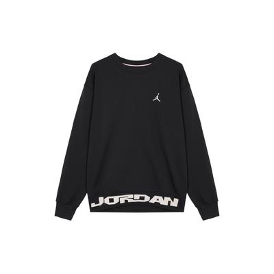 Jordan MVP Letter Pattern Fleece Crewneck Sweatshirt Men Sweatshirt Black FV7437-010