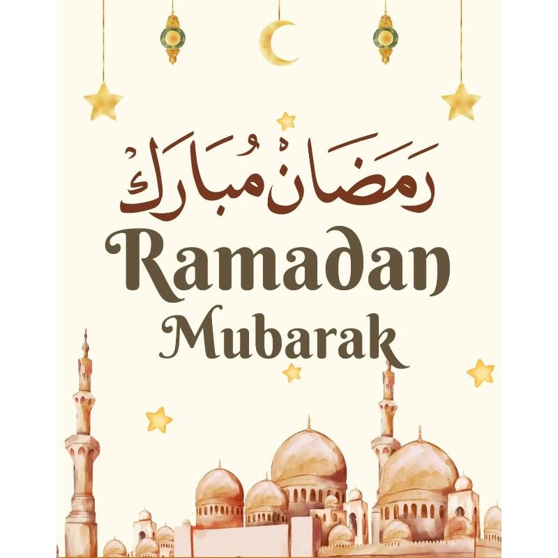Eid Mubarak Decor Painting Wall Decoration Vanvas Poster Ramadan Print Bedroom Living Room Corridor Decoration Ramadan Gift