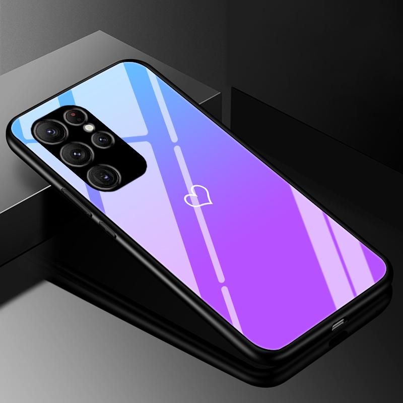 For Samsung S25 Ultra Case Cover Tempered Glass Cases for Samsung Galaxy S25 Ultra Luxury Hard Back Bumper S25Ultra S 25 Ultra
